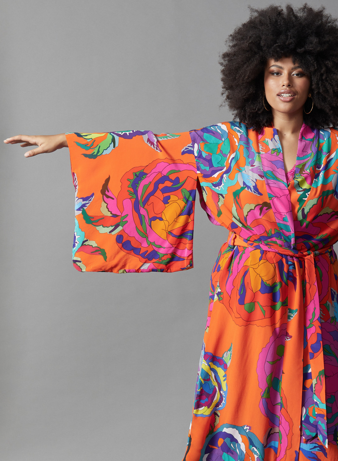 Anna Scholz Plus Size Silk Kimono
